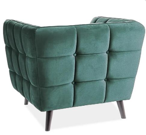 Кресло SIGNAL CASTELLO 1 Velvet Bluvel 78 зеленый/венге