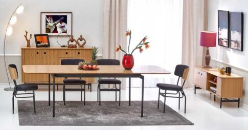 Комод HALMAR SMART KM-1 дуб натуральный/черный