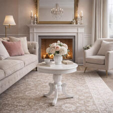 Стол журнальный SIGNAL NEVADA D белый/белый