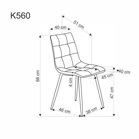 Стул HALMAR K560 бежевый/черный