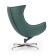 Кресло HALMAR LUXOR зеленый/хром