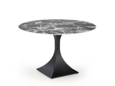 Стол обеденный HALMAR MANUEL черный мрамор/черный 120
