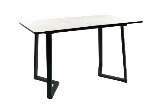 Стол ВВР Миллер дуб крафт белый/черный №5, ЛДСП 120-160/80