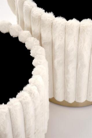 Комплект HALMAR FIDO (2 пуфа) кремовый/золотой