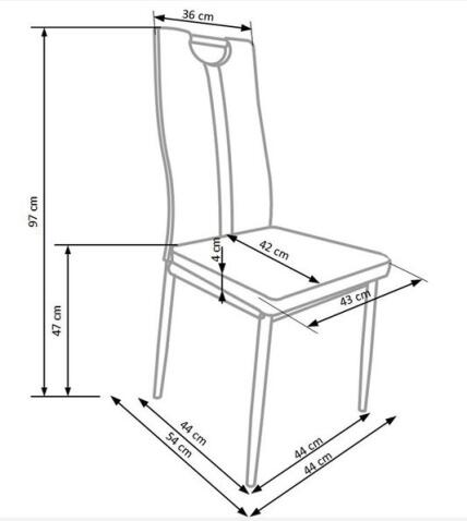 Стул HALMAR K202 серый/хром