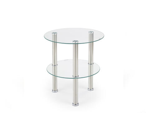 Стол журнальный HALMAR SARDINIA бесцветный/хром Стол журнальный HALMAR SARDINIA бесцветный/хром