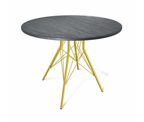 Стол Sheffilton SHT-TU2-1/ТТ 90 МДФ золото / каменный уголь Стол Sheffilton SHT-TU2-1/ТТ 90 МДФ золото / каменный уголь