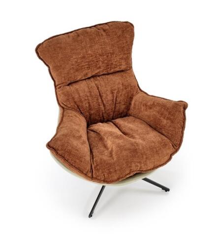 Кресло HALMAR LOBSTER корица/черный