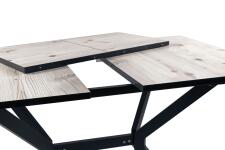 Стол ВВР Миллер бискайская сосна/черный №7, Пластик 120-160/80