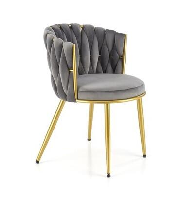 Стул HALMAR K517 серый/золотой