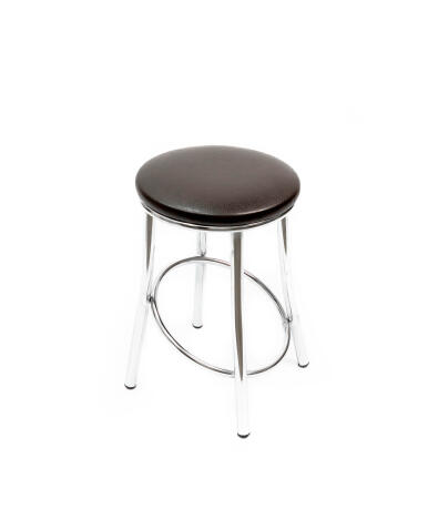Табурет ВВР Сфера шоколад/хром, экокожа