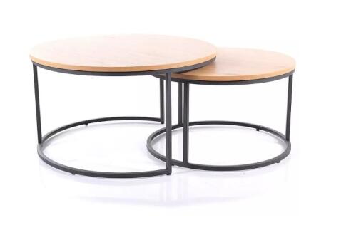 Комплект SIGNAL ATLANTA II (2 стола журнальных) дуб/черный