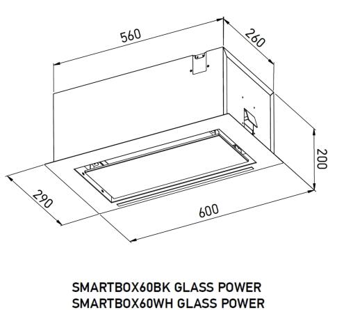 Вытяжка кухонная MEFERI SMARTBOX60BK GLASS POWER