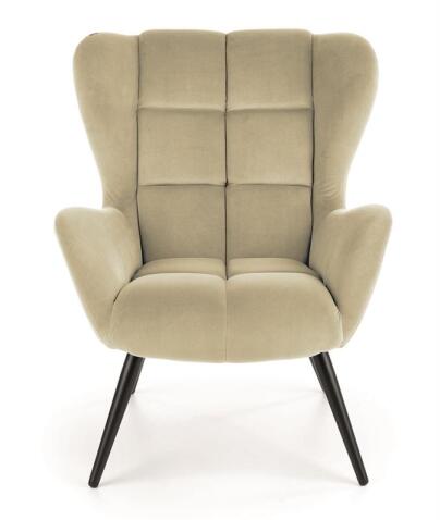 Кресло HALMAR TYRION бежевый/черный