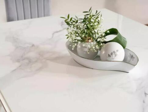 Стол обеденный SIGNAL PRINCE Ceramic Calacatta белый/хром 150/90