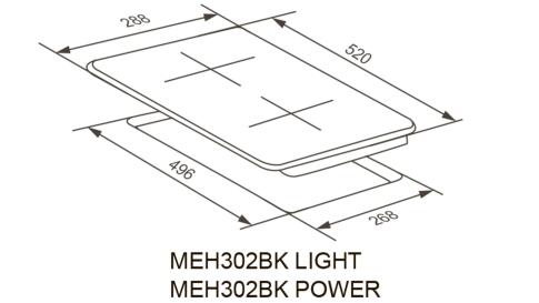 Варочная панель электрическая MEFERI MEH302BK POWER