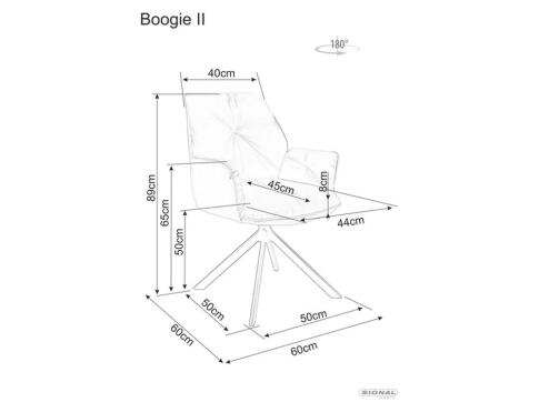 Стул SIGNAL BOOGIE II Velvet Bluvel 28 бежевый/черный мат