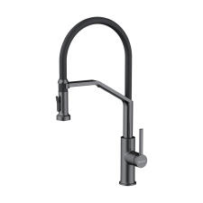 Смеситель для кухни Omoikiri Makkari 2 Plus SB GM BL вороненая сталь/черный
