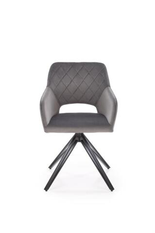 Стул HALMAR K535 серый/черный, поворотный