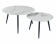 Комплект SIGNAL KORA D (2 стола журнальных) белый/черный мат