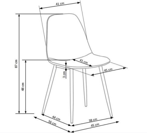 Стул HALMAR K417 синий/черный