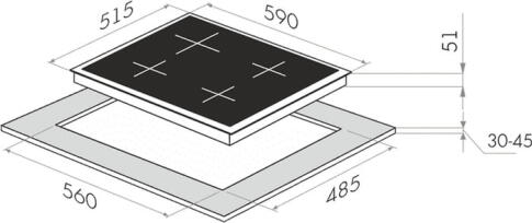 Поверхность газовая MAUNFELD EGHG.64.2CW/G