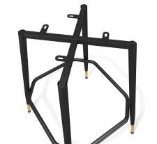 Стул полубарный Sheffilton SHT-ST42-1/S148-1 милк/черный муар/золотой