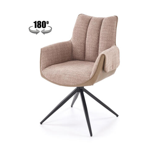 Стул HALMAR K579 коричневый/черный, поворотный
