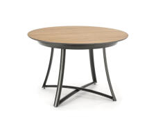 Стол обеденный HALMAR MORETTI дуб натуральный/черный 118-148/118