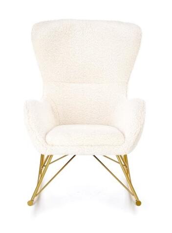 Кресло-качалка HALMAR LIBERTO кремовый/золотой