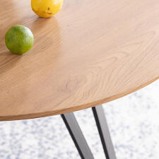 Стол обеденный SIGNAL TETIS дуб/черный 100