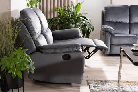 Диван SIGNAL SPENCER 2 Velvet Bluvel 14 раскладной, серый
