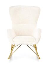 Кресло-качалка HALMAR LIBERTO кремовый/золотой