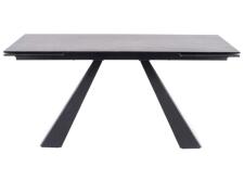 Стол обеденный SIGNAL SALVADORE Ceramic серый мрамор/черный мат 160-240/90