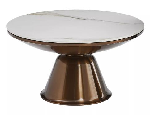 Комплект SIGNAL VERA (2 стола журнальных) белый/медный 75/41, 50/49