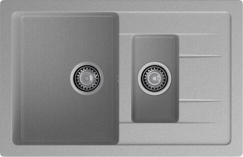 Кухонная мойка GRANFEST QUADRO Q-775KL серый