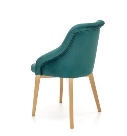 Стул HALMAR TOLEDO 2 Monolith 37 зеленый/дуб медовый