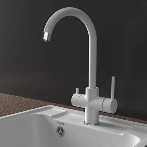 Смеситель для кухни GRANFEST QUARZ Z-5422 серый