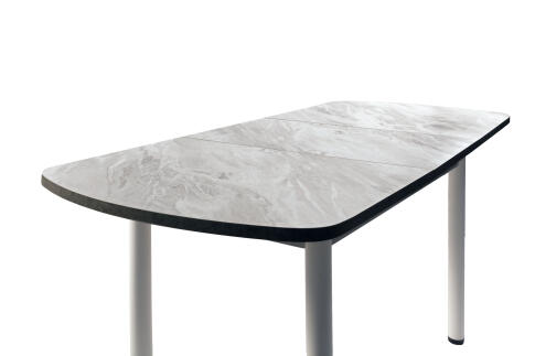 Стол ВВР Раздвижной пластиковый Лавант/белый прямой 110-150/70