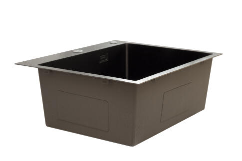 Кухонная мойка из нержавейки BLANTEK LS-5848B Nano black