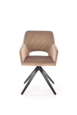 Стул HALMAR K535 бежевый/черный, поворотный