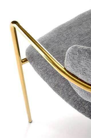 Стул HALMAR K537 серый/золотой