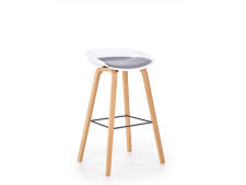 Стул барный HALMAR H86 белый/серый