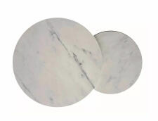 Комплект SIGNAL HOLA (2 стола журнальных) белый мрамор/черный