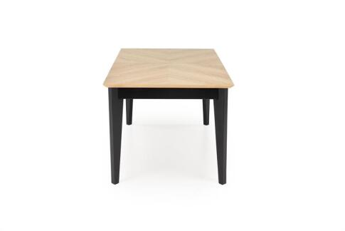 Стол обеденный HALMAR EDMONDO дуб/черный 160-240/90