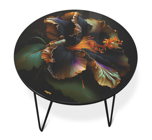 Стол журнальный Sheffilton SHT-CT27 ночной цветок/черный муар