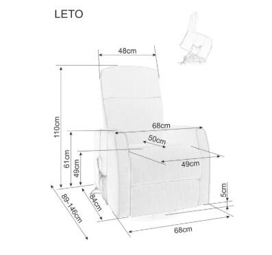 Кресло SIGNAL LETO Brego 18 раскладное, темно-серый