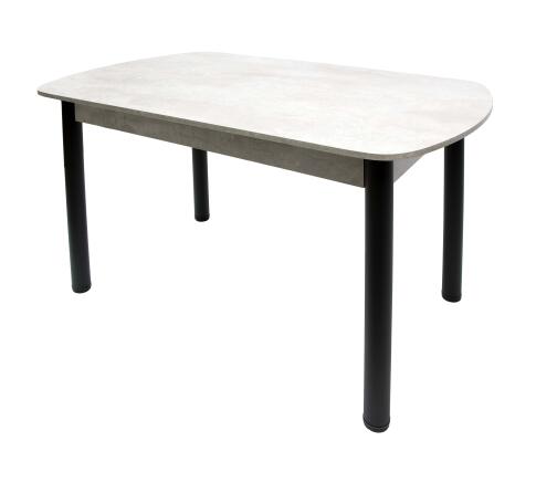 Стол ВВР ЛДСП Камень светлый/прямое черный 110/70