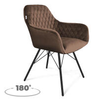 Стул Sheffilton SHT-ST38/S370-VP кофейный ликер/черный муар, поворотный