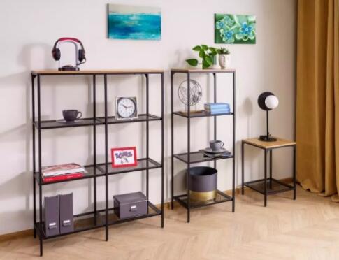 Стеллаж SIGNAL LEX A дуб/черный 136/100